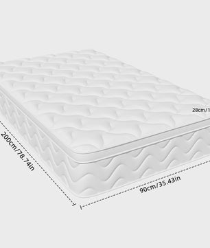 Pocketvering Matras 90x200 - 7-Zone Comfort voor Kinderen en Volwassenen