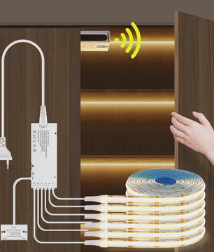 Slimme COB LED Strip met Dubbele Deursensor - Automatisch Aan/Uit bij Openen/Sluiten