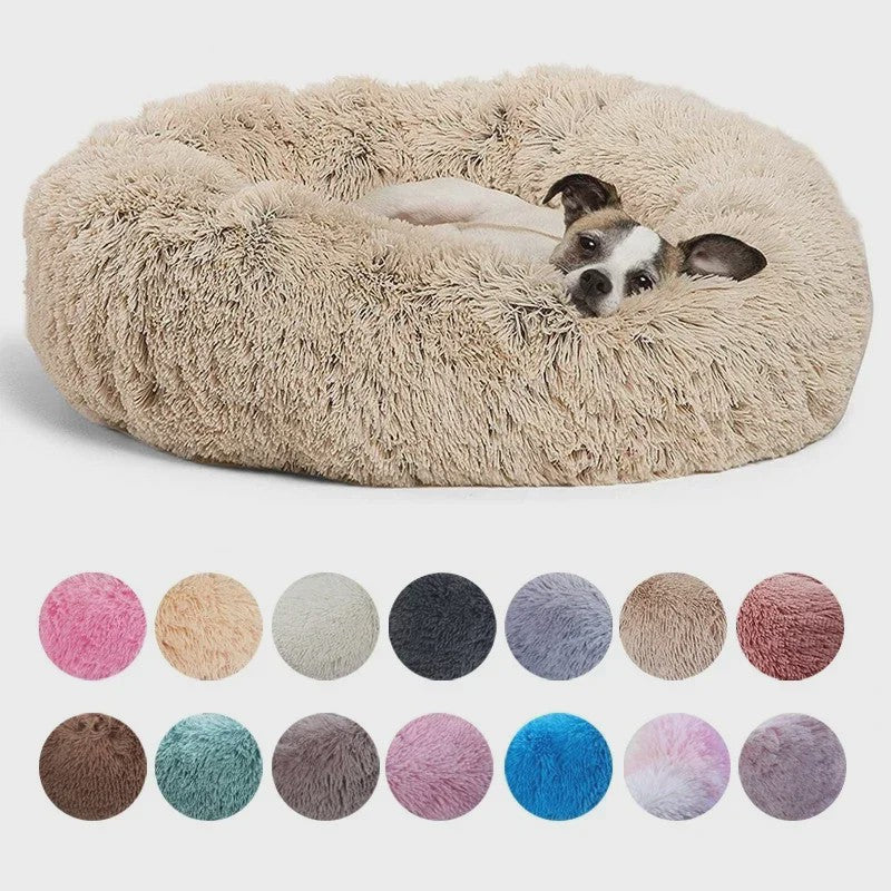 Luxe Pluche Hondenkussen & Kattenmand - Rond, Extra Zacht & Warm - 40-90cm
