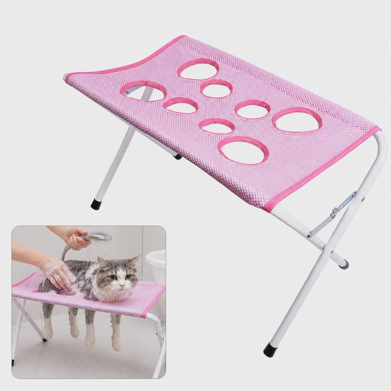 Opvouwbare Honden & Katten Grooming Hammock Stand - Sneldrogend Mesh voor Baden & Nagels Knippen