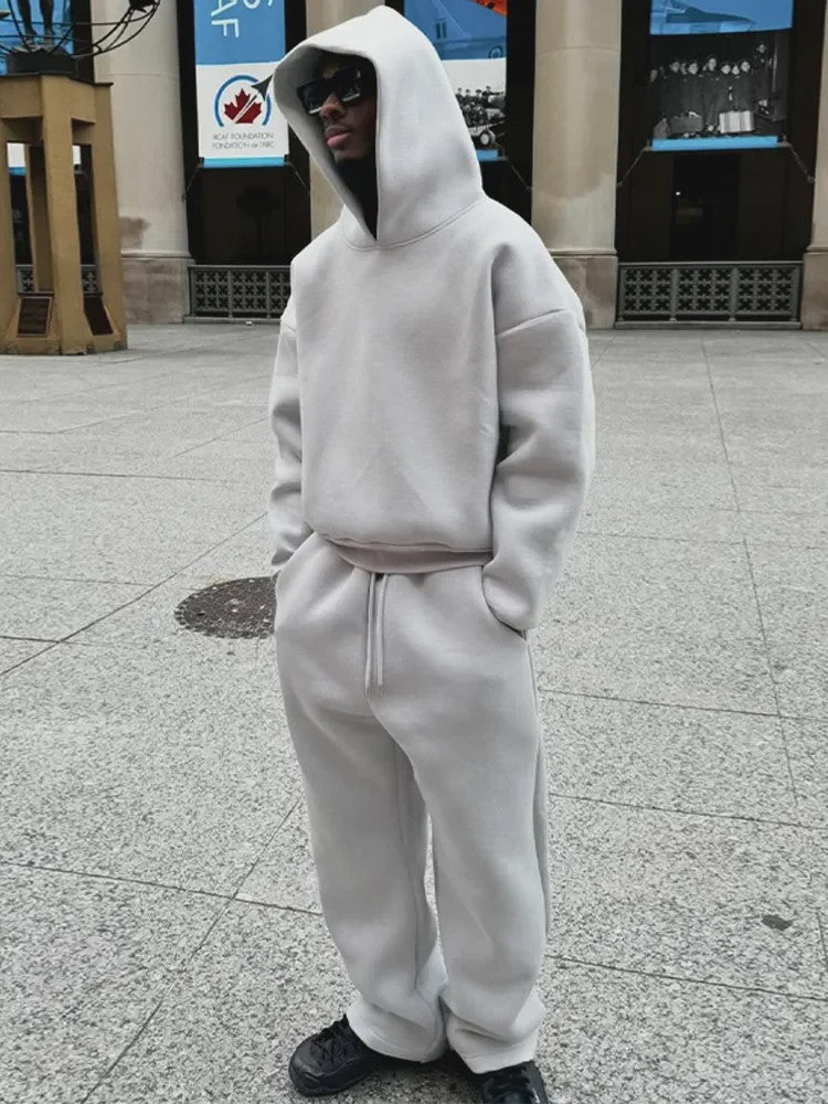 Heren Hoodie & Joggingbroek Set - Casual Loungewear Outfit voor Herfst & Lente