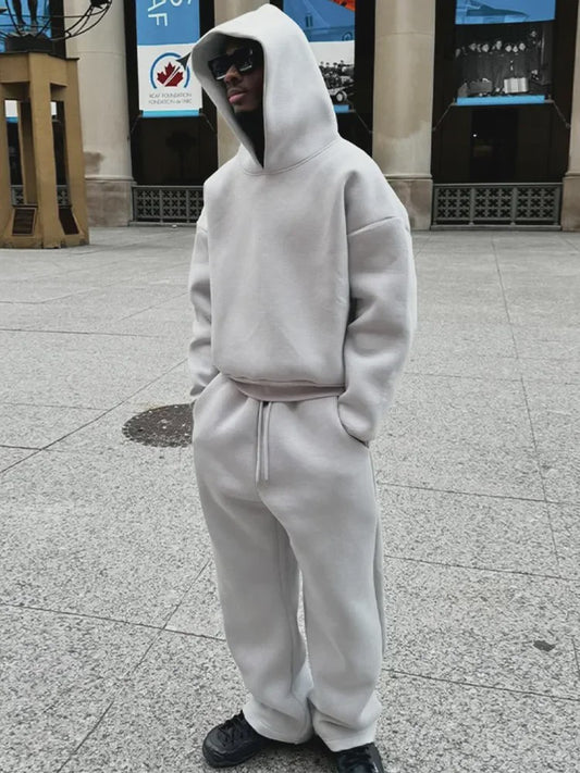 Heren Hoodie & Joggingbroek Set - Casual Loungewear Outfit voor Herfst & Lente
