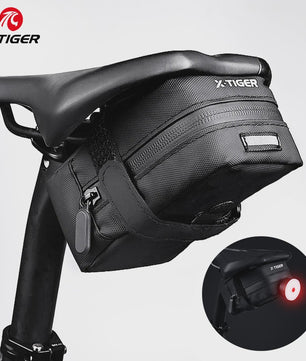 X-TIGER Mini Fietszadel Tas 0.7L - Waterdichte & Reflecterende Onderzadel Gereedschapstas voor MTB/Racefiets