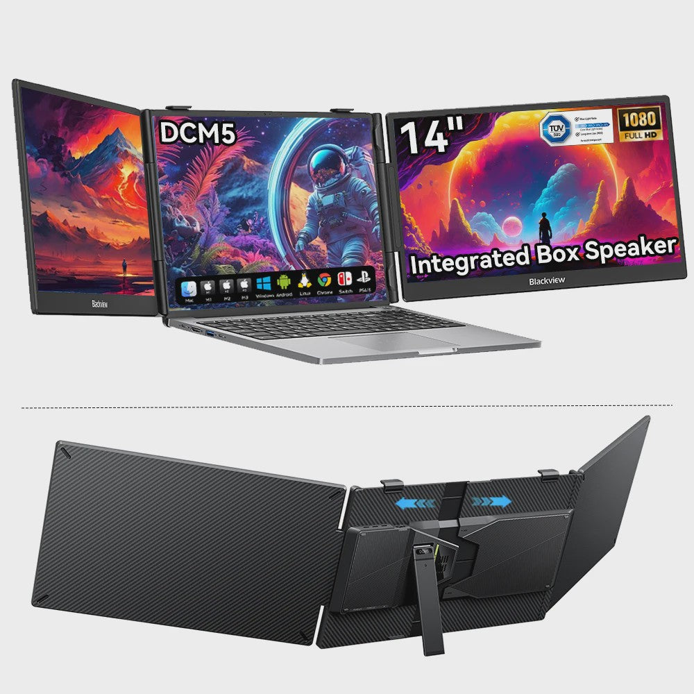 Blackview DCM5 Draagbare Laptop Extender - 14" IPS Dual Screen