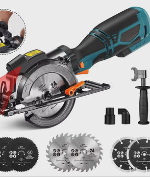DOVAMAN Mini Cirkelzaag met Laser - 710W, 3500rpm, 6 Zaagbladen, 43mm Diepte