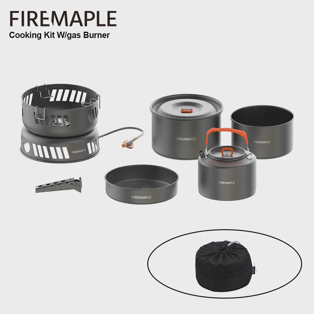 Fire-Maple Complete Kookset met Gasbrander - Outdoor Kampeeruitrusting voor Hiking & Picnic
