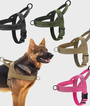 Tactisch Anti-Trek Hondentuig - Verstelbaar 1000D Nylon Vest met Handvat voor Grote Honden, Outdoor Training & Reflecterend