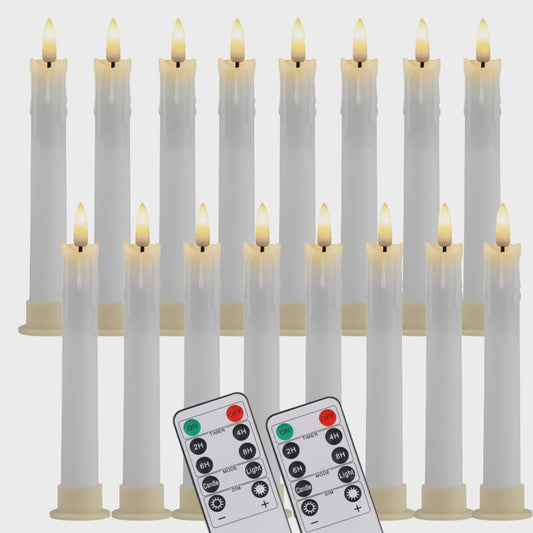 LED Flamlamp Kaarsen (6/18/24 stuks) met Afstandsbediening - Veilige Sfeerverlichting