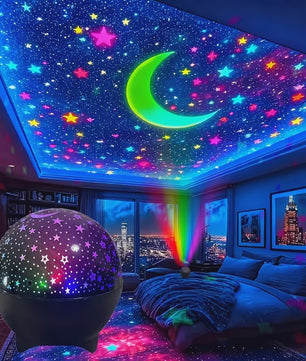 Sterrenhemel Projector Lamp - Magische Galaxy Maan & Sterren voor Kinderkamer