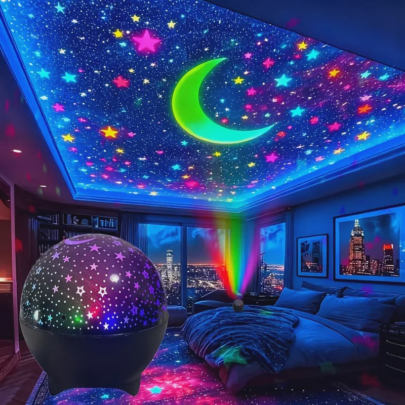 Sterrenhemel Projector Lamp - Magische Galaxy Maan & Sterren voor Kinderkamer