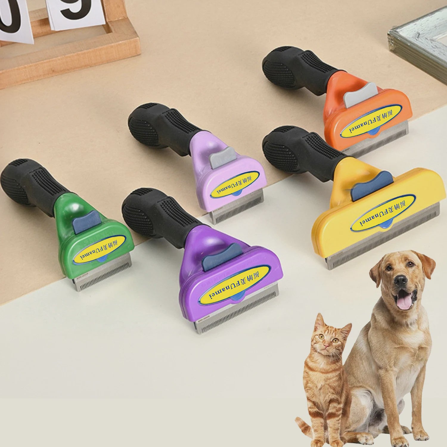 Hondenborstel & Kattenborstel: Verwijder Klitten & Dode Haren - Voor Kortharige & Langharige Honden & Katten