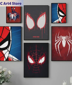 Frameloze Spiderman Poster - Marvel Kunst Print voor Woonkamer, Slaapkamer, Bar