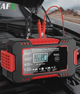 Intelligente 12V 6A Puls Batterijlader met LED Display voor Auto, Moto, Truck