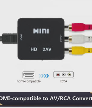 Mini HDMI naar RCA Converter met Audio/Video Output - 1080P Upscaler