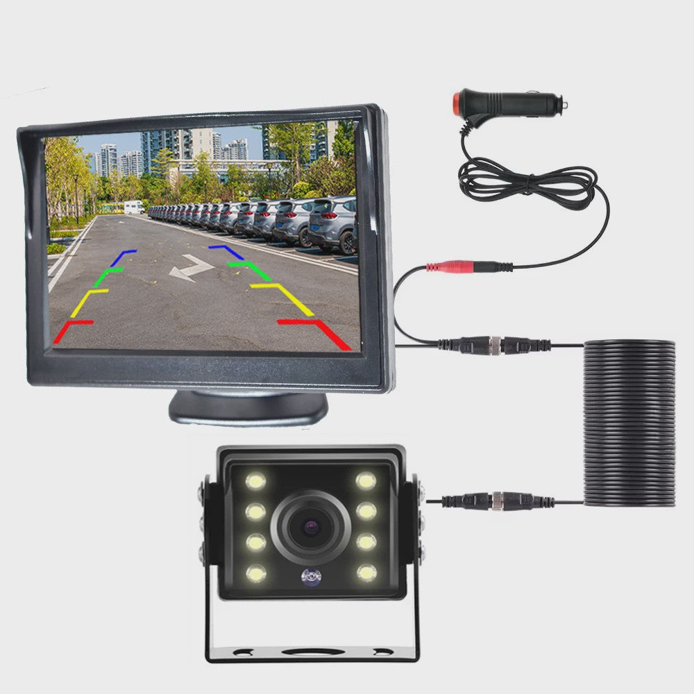 Universele HD Achteruitrijcamera met 4.3/5/7 inch Monitor - Nachtzicht & Waterdicht