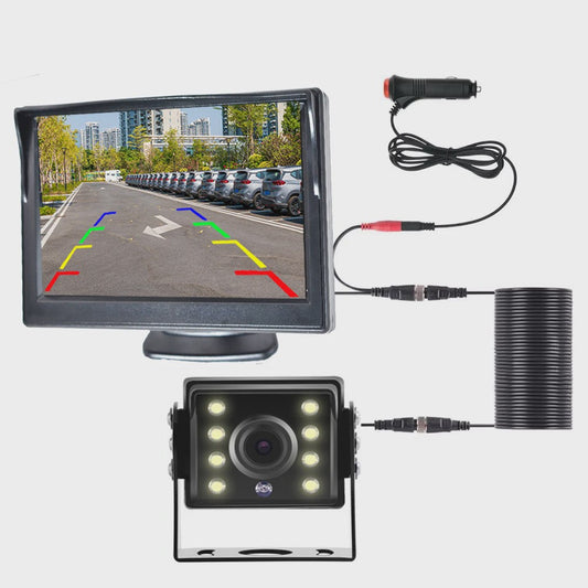 Universele HD Achteruitrijcamera met 4.3/5/7 inch Monitor - Nachtzicht & Waterdicht