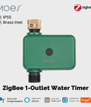 MOES Tuya ZigBee Slimme Water Timer voor Tuinsproeiers & Druppelsystemen - App & Spraakgestuurd