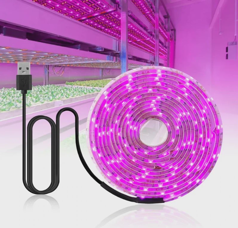 Full Spectrum LED Groeilamp USB - 0.5m, 1m, 2m - Plantenlamp voor Binnen, Kas & Hydroponics