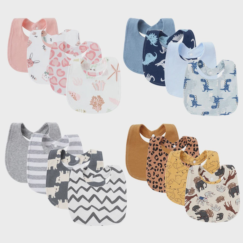 4-delige Baby Slab set met Cartoon Prints - Katoen - Voor Jongens & Meisjes