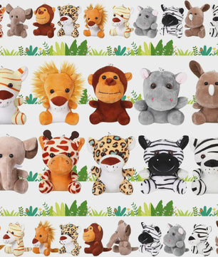 Set van 10-50 Kleine Safari Pluche Dieren - 12cm Jungle Knuffels voor Feestjes & Cadeaus