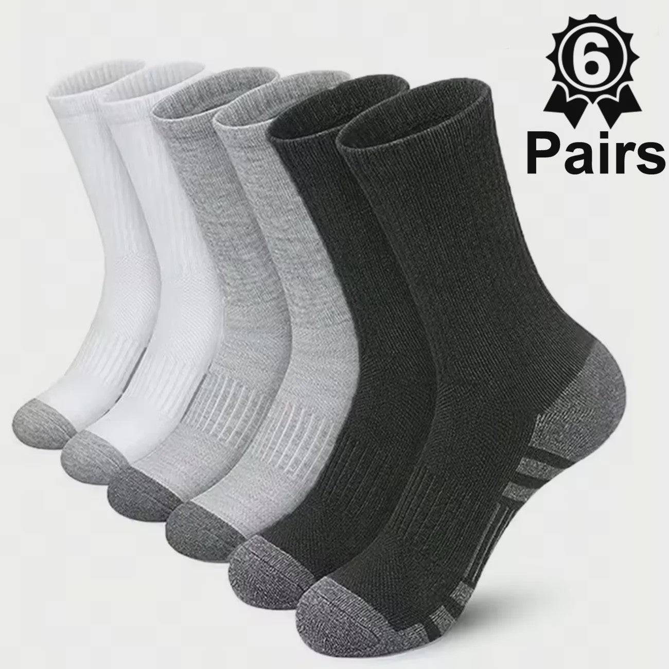Heren Sportsokken 12 Paar - Comfortabel, Ademend & Grip voor Buiten & Voetbal