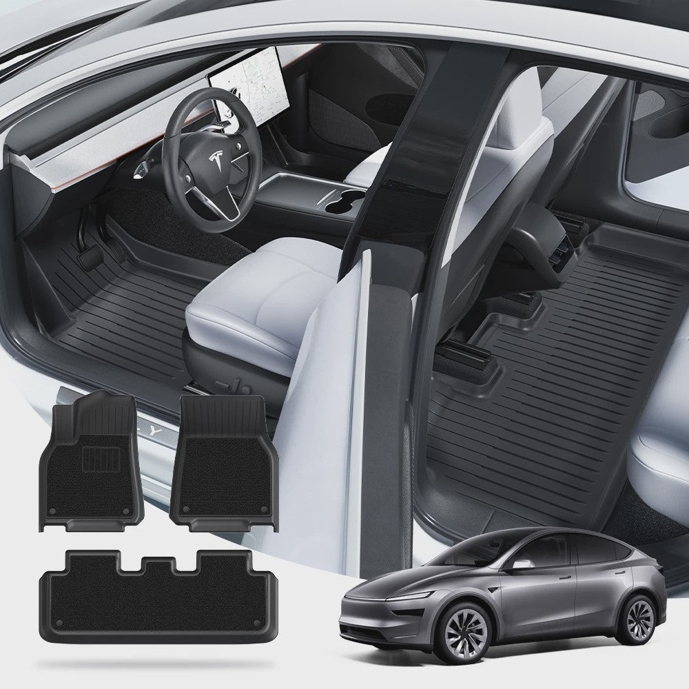 YZ TPE Vloermatten en Kofferbakmat Set voor Tesla Model Y Juniper (2025-2026) - Waterdicht & Antislip