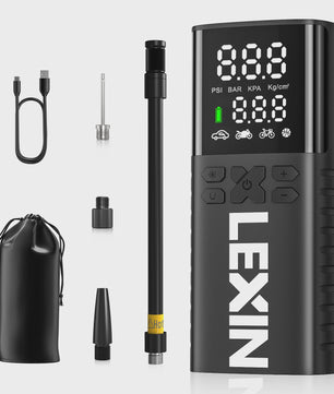 Lexin P4 Draagbare Smart Air Pump - 4000mAh Compressor voor Auto, Motor, Fiets met LED Digitaal Display