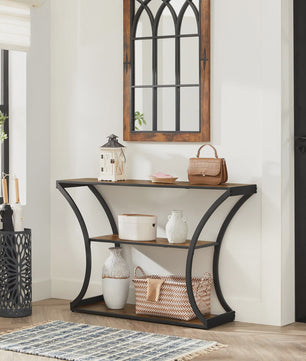 VASAGLE Console Tafel met 2 etages - Vintage Design voor Hal en Woonkamer
