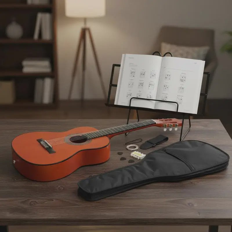 8-delige Klassieke Gitaar Set voor Beginners - 3/4 Maat (36 Inch)