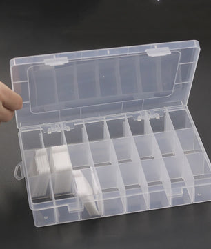 Opbergdoos 24 Vakjes voor Borduur- en Knutselgaren - Transparant Plastic Organizer