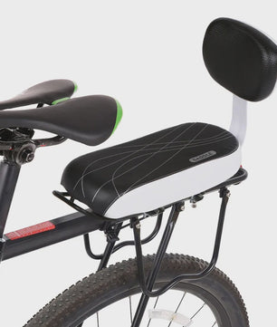 Fiets Kinderzitje Achterbank met Rugleuning en Handgrepen - PU Leer