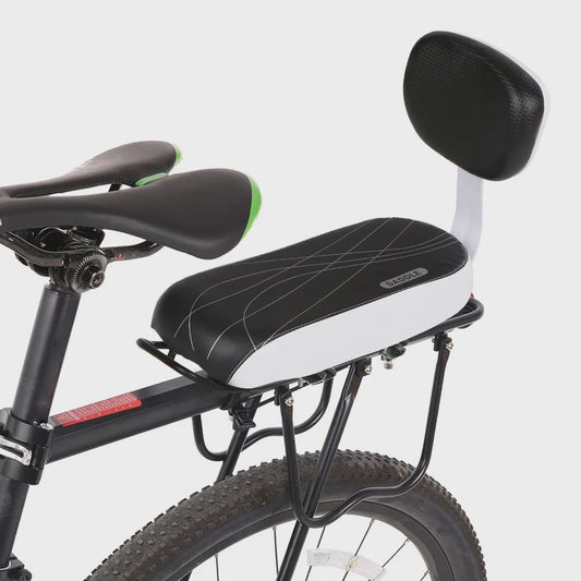 Fiets Kinderzitje Achterbank met Rugleuning en Handgrepen - PU Leer