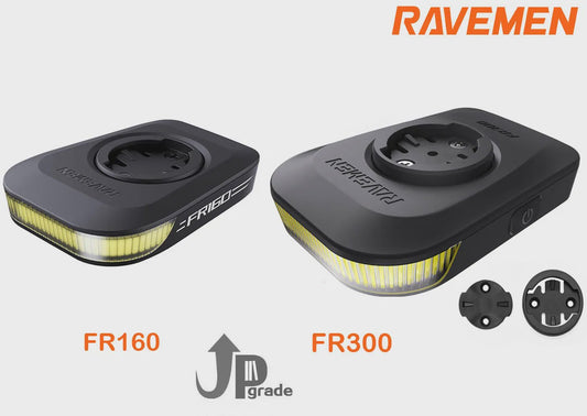 Ravemen FR300/FR160 Fietsverlichting Out-Front - USB Oplaadbaar, Waterdicht IPX6, Compatibel met Garmin/Wahoo
