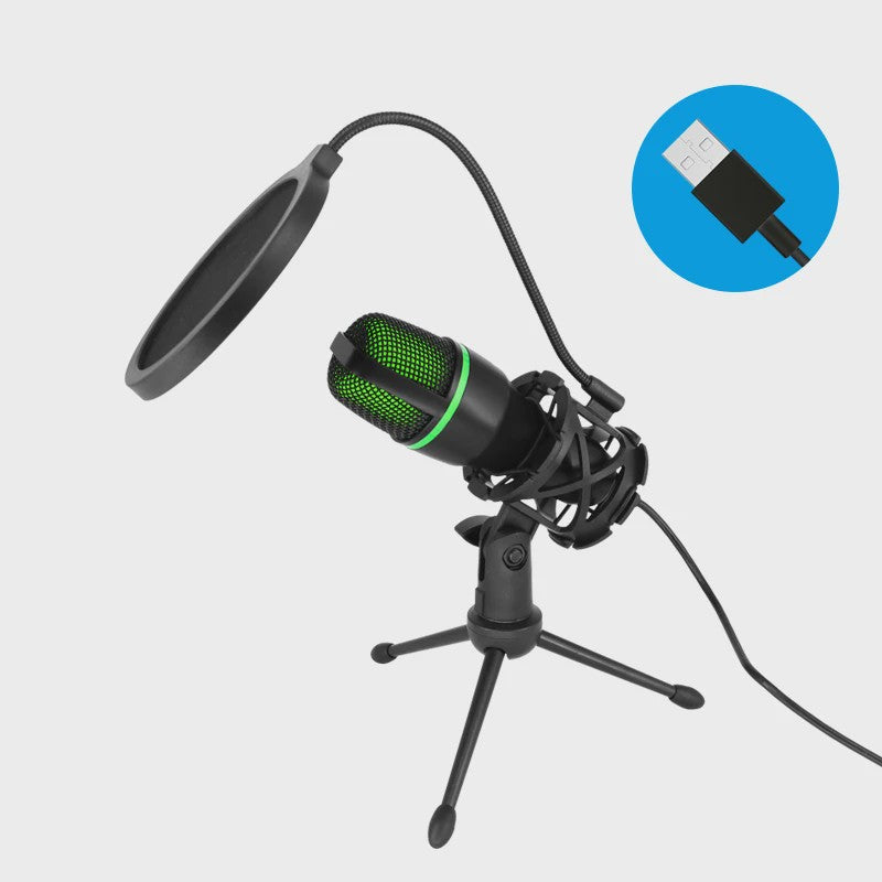 Professionele USB Condensator Microfoon voor PC, Laptop, Streaming, Gaming & Podcasts