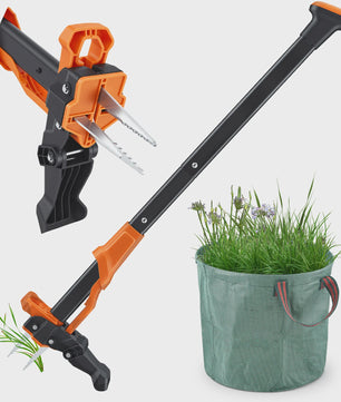 Weed Cutter With Hand Fork Weed Remover Device, Weeder With Long Handle And Stainless Steel Claws, Ideal For Garden And Lawn