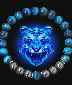 Handgemaakte Tijgeroog & Hematiet Kralen Armband - Energie & Meditatie Sieraden