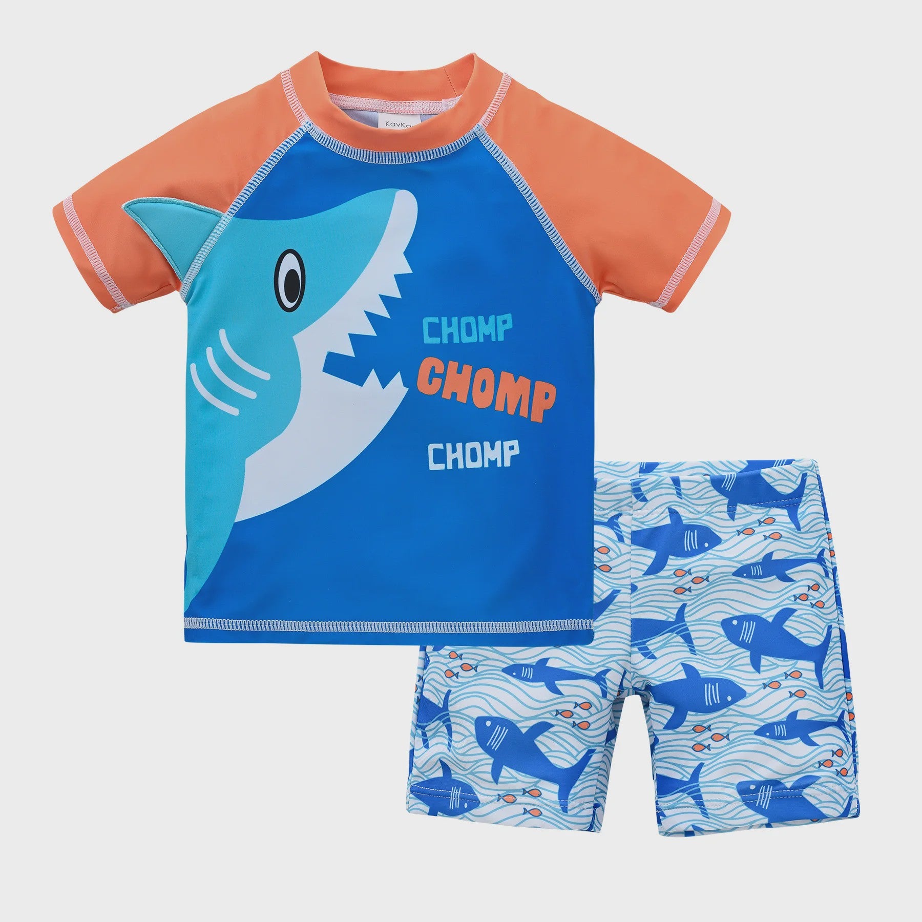 Zomer Zwempak Set Jongens met Haaienprint - T-shirt en Boardshort