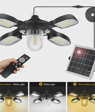 192 LED Solar Hanglamp met Bewegingssensor & Afstandsbediening - Buitenverlichting
