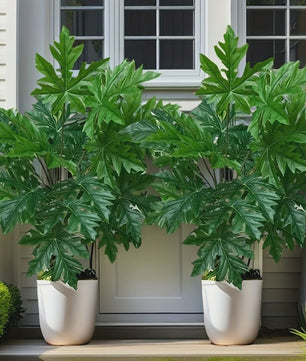 Kunstplant Papayablad - 65cm Kunstmatige Jungle Palmboom voor Huis, Tuin & Feestdecoratie