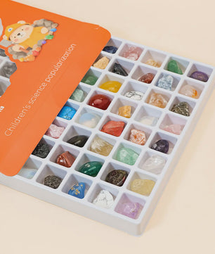 72 Delige Set Natuurlijke Kristallen en Edelstenen - Cadeaubox