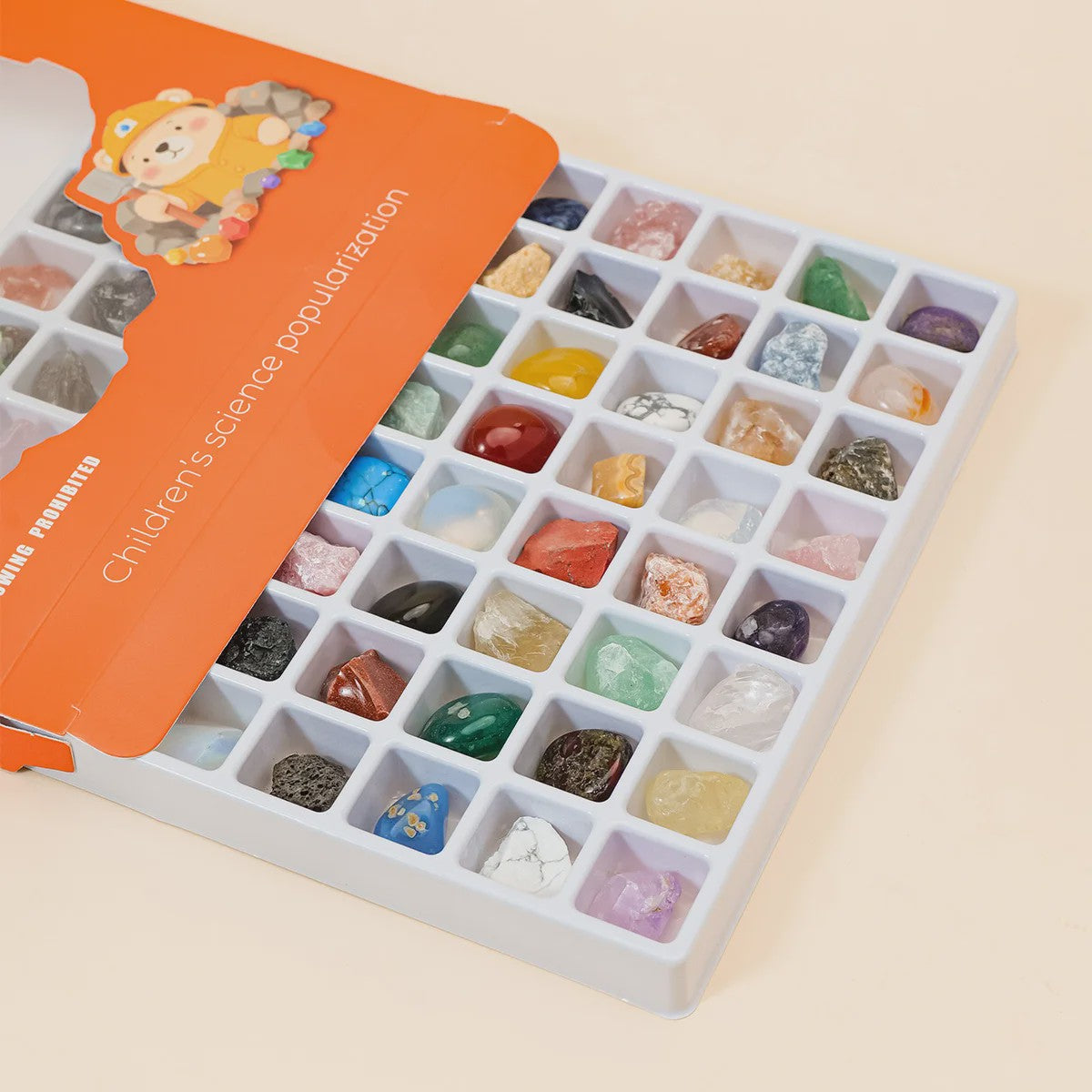 72 Delige Set Natuurlijke Kristallen en Edelstenen - Cadeaubox