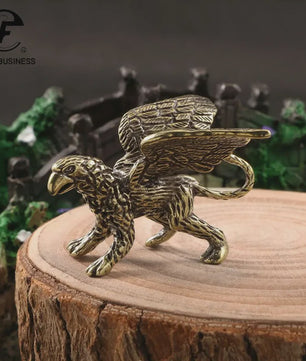 Bronzen Griffioen Beeldje - Miniatuur Woondecoratie & Uniek Cadeau