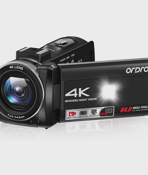 ORDRO Z36 4K Videocamera met 18x Digitale Zoom, Nachtzicht & 64MP - Vintage Vlog Camera