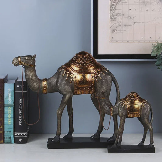 Decoratieve Kameel Beeldje - Indische Stijl Hars Sculptuur