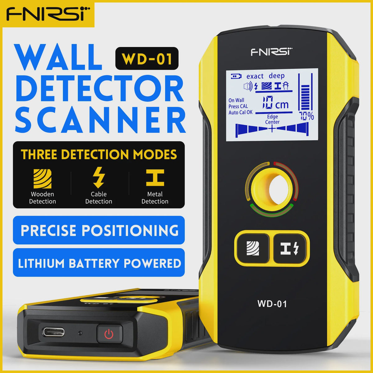 FNIRSI WD-01/WD-02 Muurscanner: Vind Metaal, Hout & AC-kabels met Precisie