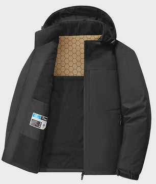 Heren Winterjas Parka - Winddicht, Afneembare Capuchon & Fleece Voering
