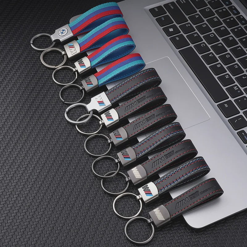 Luxe Lederen Sleutelhanger BMW M - Sportief Design voor BMW 1-7 Serie, X1-X7