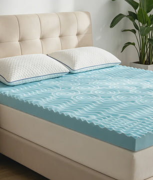 Luxe Traagschuim Matras Topper - 5-Zone Ergonomische Ondersteuning & Koel Comfort