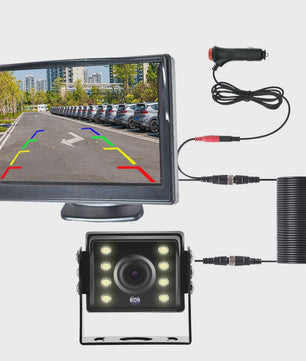Universele Achteruitrijcamera met HD Monitor voor Auto, Vrachtwagen, Bus - Nachtzicht & Waterdicht