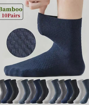 10 Paar Heren Bamboe Sokken - Comfortabel, Ademend & Stijlvol (EU 38-45)